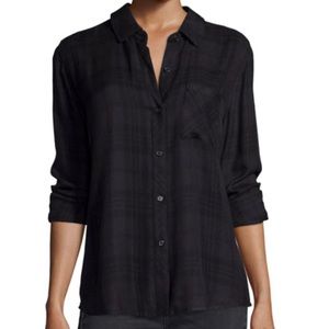 Rails button up top - Hunter Carbon / Black plaid